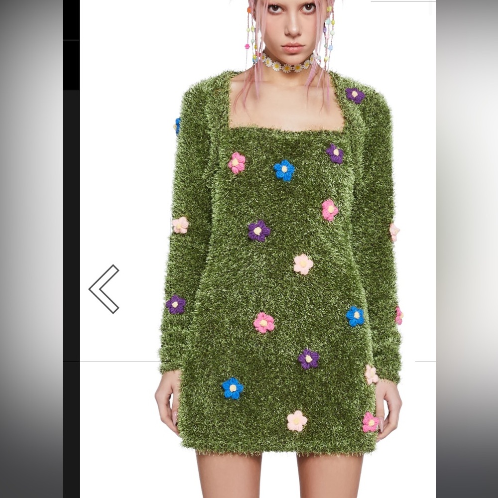 Delia’s DollsKill grass it’s always greener mini dress with shrug
